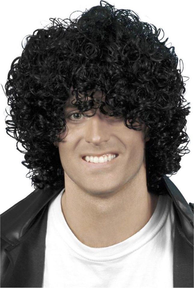 Smiffys Afro Wet Look Wig - 80s Pop Costume