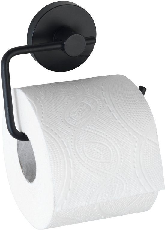 WENKO toiletrolhouder zwart - aluminium - 4008838343609