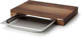 Continenta Snijplank met Inox Lade - Notelaar - 48 x 32,5 x 6cm