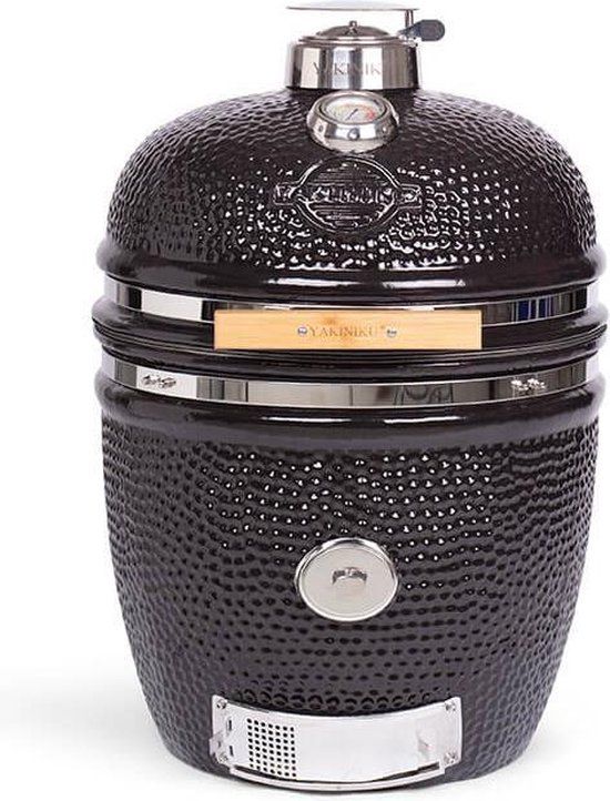 Yakiniku Large Kamado Barbecue - Black - Ceramic - 49cm Grill Surface