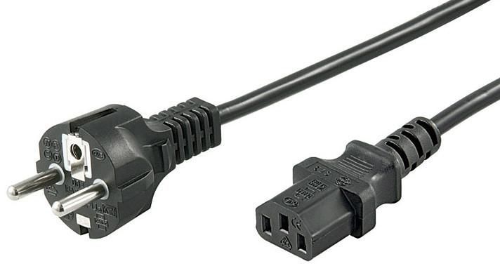 Microconnect PE020405 elektriciteitssnoer Zwart 0,5 m Netstekker type E+F C13 stekker