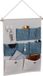 Merkloos Relaxdays Hangende Opberger - 7 Vakken - 2 Haken - 60 x 39 cm - Wand Organizer - Badkamer - Crème-Blauw