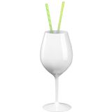 Santex Verre à vin - plastique blanc - 510 ml - incassable - vin