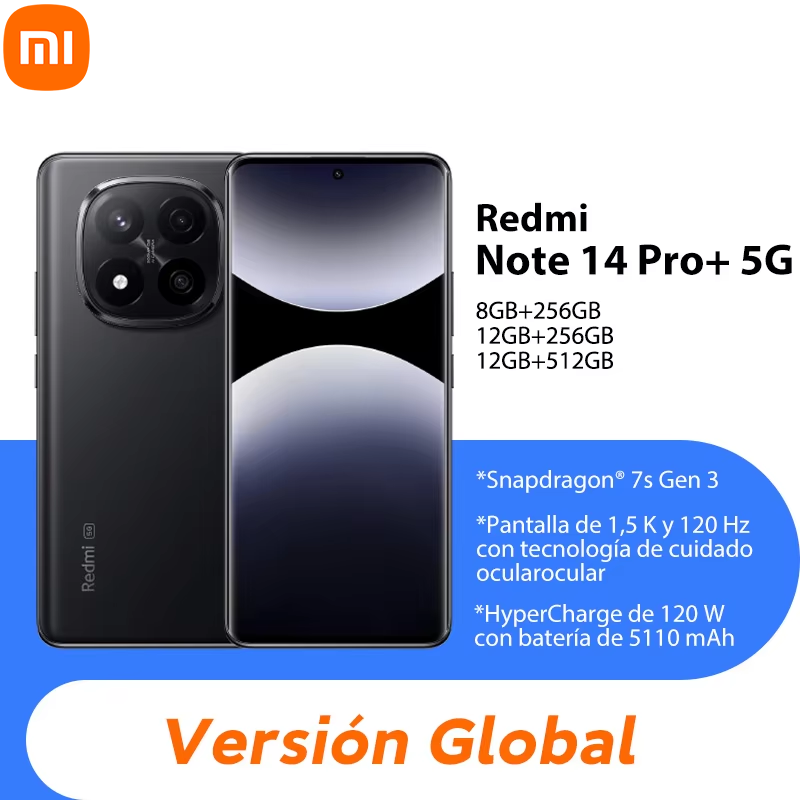 Xiaomi Redmi Note 14 Pro+ 5G - Snapdragon 7s Gen 3 - 200MP Camera - 5110mAh - Global Version