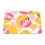 Bonamaison, Rechthoek Pop Art Digital bedrukte muismat, antislip onderkant, voor kantoor en thuis, grootte: 22x18 cm
