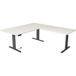 Kerkmann - Bureau d'angle Move-3 blanc élégant 200x220cm réglable électriquement