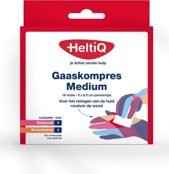 HeltiQ Gaaskompres Zestientje - 1 stuk