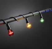 KONSTSMIDE Biergartenlichterkette - 10 bunte Birnen - 4.5 meter - multi