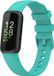 Strap-it Siliconen Smartwatch bandje - Geschikt voor Fitbit Inspire 3 - Aqua - Maat L
