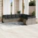 Maison Exclusive - Ensemble de jardin, composé de 10 pièces avec coussins, gris, en polyrotin