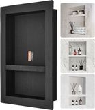 Vevor Douchenis 10x40.64x60.96cm Zwart Getint Glas Zonder Profiel