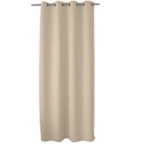 Enjoy ED ENJOY HOME Verduisteringsgordijn met zilveren oogjes, ivoorbeige, 140 x 240 cm, 100% polyester, Oeko-Tex-gecertificeerde stof, zoethoutcollectie