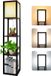 Merkloos Vloerlamp - Staande lamp - Stalamp - Sfeerlamp - Woonkamer - Staande lampen - Modern - Met opbergruimte - 26L x 26B x 160H cm - Zwart
