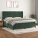 Maison Exclusive - Sommier à lattes de lit et matelas vert foncé 200x200cm velours