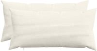 vidaXL - Kussensloop - 2 stuks - HEERLEN - Crèmekleurig - 40 x 80 cm - corduroy