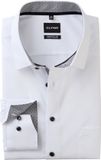 OLYMP Luxor comfort fit Big overhemd - popeline - wit (grijs contrast) - Strijkvrij - Boordmaat: 48