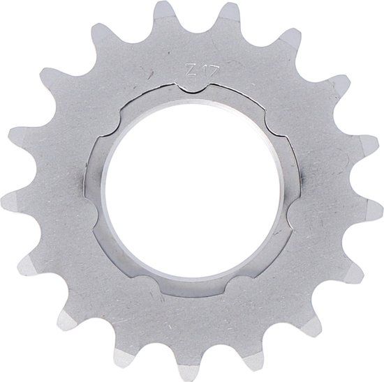 XLC kettingwiel SSS02 baan met ring 1/8 17T staal zilver Matte Chrome