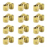 MIAO JIN 12 Pcs 10Mm Brass Vat Hinges Hidden Invisible Cabinet Furniture Hinges