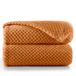 DECOKING Henry knuffeldeken van 220 x 240 cm, deken, microvezel, woondeken, sprei, fleece, zacht, behaaglijk, Scandinavische stijl, vossenrood