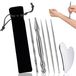 Icecat Set de 6 aiguilles d'acupression avec pierre Gua Sha