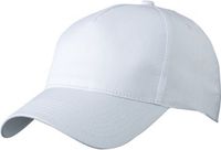 Myrtle Beach Gustav Daiber Gmbh Baseball pet/cap 5 panels - 50x stuks - wit - volwassenen - Voordelige caps - katoen - klittenband sluiting