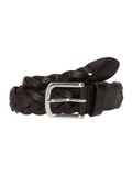 Levi's Leather Braid Belt, Dark Brown, 100 Unisex