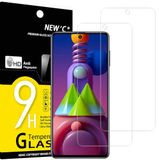 NEW'C 2 Stuks, Screen Protector voor Samsung Galaxy M51 (6.7 Inch), Gehard Glass Schermbeschermer Film 0.33 mm ultra transparant, ultra resistent