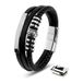 SERASAR Armband Herren [Shine] - Zilver Snoeren - RVS en Leer - 20cm + 2cm verlengstuk