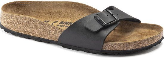 Birkenstock Madrid Dames Slippers - Black - Maat 38 - Smalle pasvorm