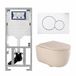 Geberit QeramiQ Dely Swirl Toiletset - Mat Beige