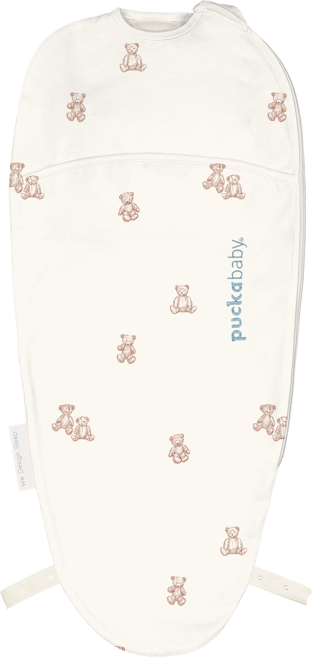 Puckababy The Original Piep inbakerdoek 0-3 mnd Ecru/Teddy bear