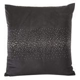 Eurofirany Set van 2 elegante fluwelen kussenslopen met glinsterende stenen 45 x 45 cm zwart