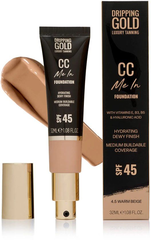 Dripping Gold CC Me In Foundation 045 Warm Beige - 32ml - SPF45 - Vegan