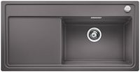 Blanco ZENAR XL 6 S stoomgarPlus, keukenspoelbak, granieten spoelbak van Silgranit PuraDur inclusief glassnijplank, 1 stuk, rotsgrijs, 521228