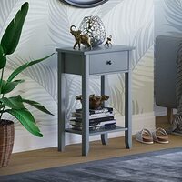 Vida Designs Windsor Consoletafel met onderplank, woonkamer, hal weg meubilair (1 lade, grijs)