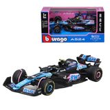 Bburago Formule 1 Alpine A524 Japan-versie (2024): modelauto op schaal 1:43, speciaal model, van chauffeur #10 Pierre Gasly, Window Box, 12,5 cm, blauw roze (18-38219G1)