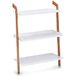 Ladderrek ZELLER PRESENT Ladderrek met 3 planken, Bamboo/MDF, wit