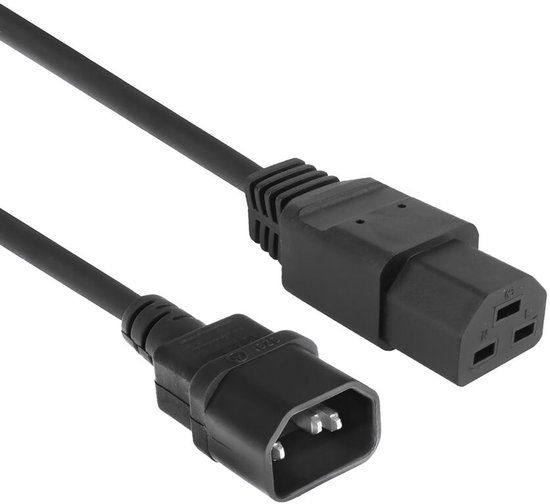 ACT Netsnoer C14 - C21 IEC60320 zwart 1,5 m AK5371