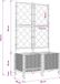 vidaXL Tuinsteker met schutting en wielen 2 st Grijs 80 x 40 x 149 cm