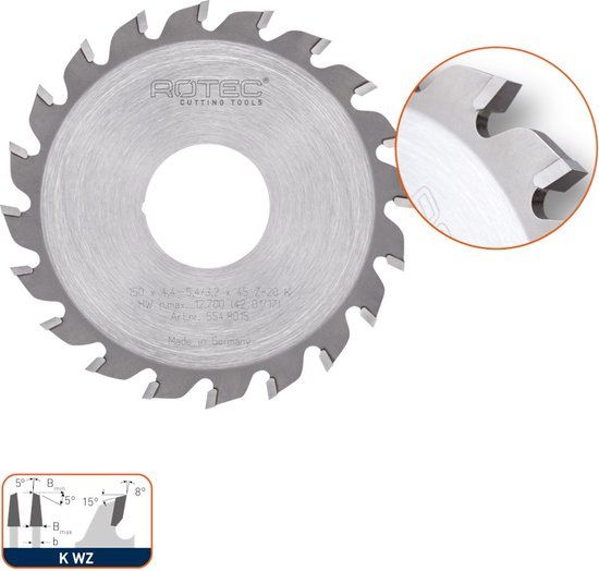 Rotec HM voorritszaagblad v. 554.7, ø160x4,4 - 5,4x55mm Z=30 K WZ - 5548025