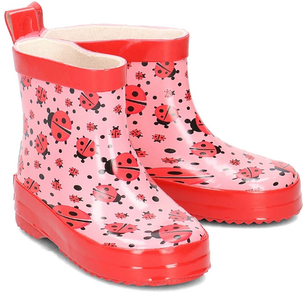 Playshoes halfhoge regenlaarzen roze lieveheersbeestje