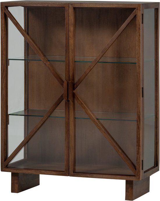 WOOOD Kella Kast 2-Deurs - Mango Hout - Bruin - 132x100x44