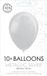 Merkloos / Sans marque Globos Ballonnen metallic zilver 30cm, 10st.