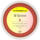 Spaas Mini Citronella Buitenkaars Brandduur ± 15 u Levendig Rood - 6 x 1 stuk