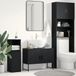 vidaXL Wastafelmeubel voor badkamer, eiken, zwart, 80 x 30 x 60 cm