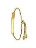 Lucardi Dames Plaatarmband plated - Staal - Armband met hanger - Cadeau - 26 cm - Goudkleurig