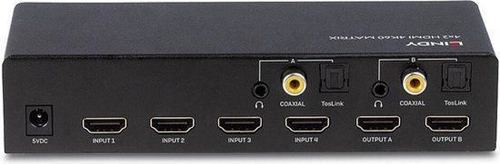 LINDY 38084 HDMI-Matrix-switch - Zwart