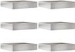 vidaXL Gazonrand 6 stuks 60 x 60 x 13 cm Roestvrij staal zilver