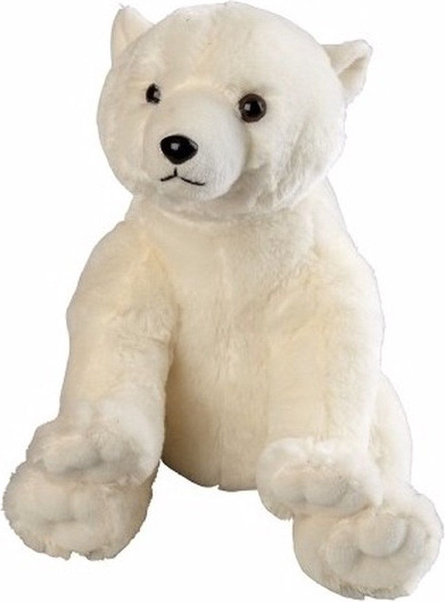 Ravensden Pluche ijsbeer knuffel - 30 cm - Wit