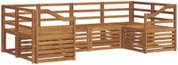 vidaXL Acacia Hout Hoek Loungeset 6-Persoons Naturel